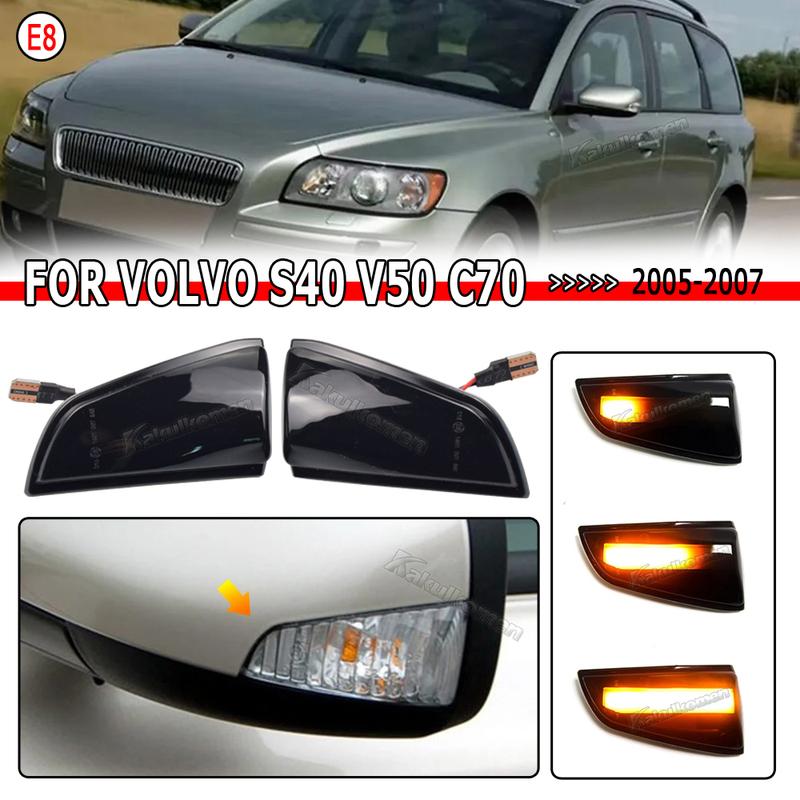 For Volvo V50 2004-2008 Prefacelift LED Dynamic Turn Signal Light For Volvo S40 2004-03/2007 Prefacelift Volvo C70 2006-2009