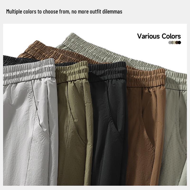 JEEP Men's Summer Breathable Mesh Straight-Leg Casual Pants