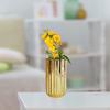 Vaso de Cerâmica Dourado Vaso Cilíndrico Presente Casa de Fazenda Minimalista Porta-Plantas Arranjo Floral para