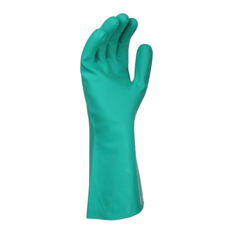 Delta 201801 Nitrile Rubber Gloves - Acid & Alkali Resistant, Wear-Resistant, Food-Grade Protection for Work & Housework