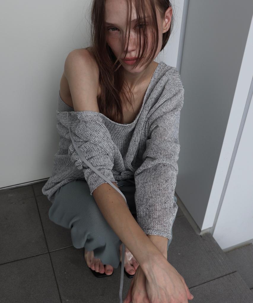 T.U.R.E Dual Wear Long Sleeve Knit Gray