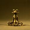 Vintage Bronze Frog Lncense Holder - Decorative Metal Ornament For Office Desk, Tea Room, And Home