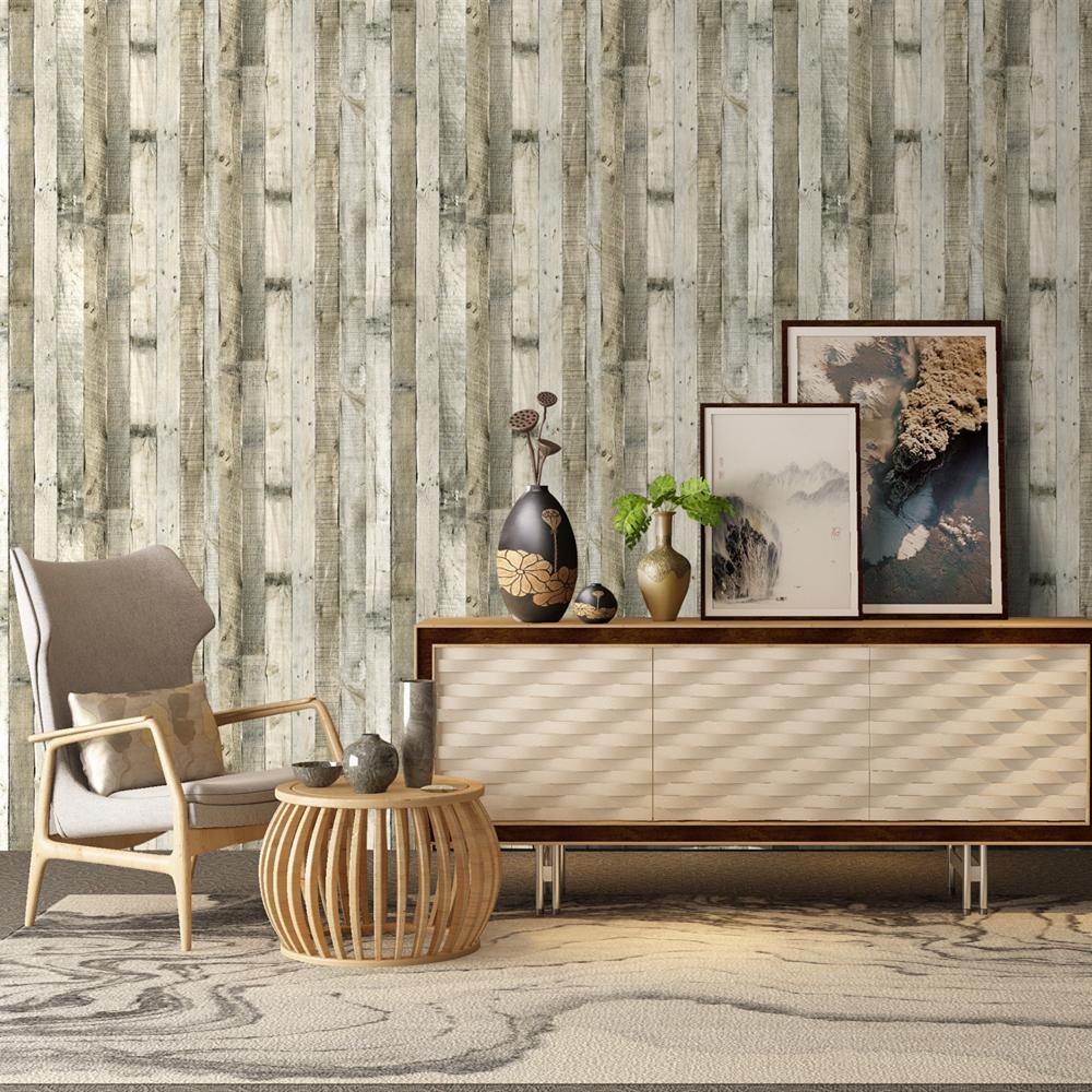 Gray Wood Wallpaper Peel And Stick Wallpaper Faux 3D Plank Paper Wood Self Adhesive Removable Renovation Furniture Cabinet Decor