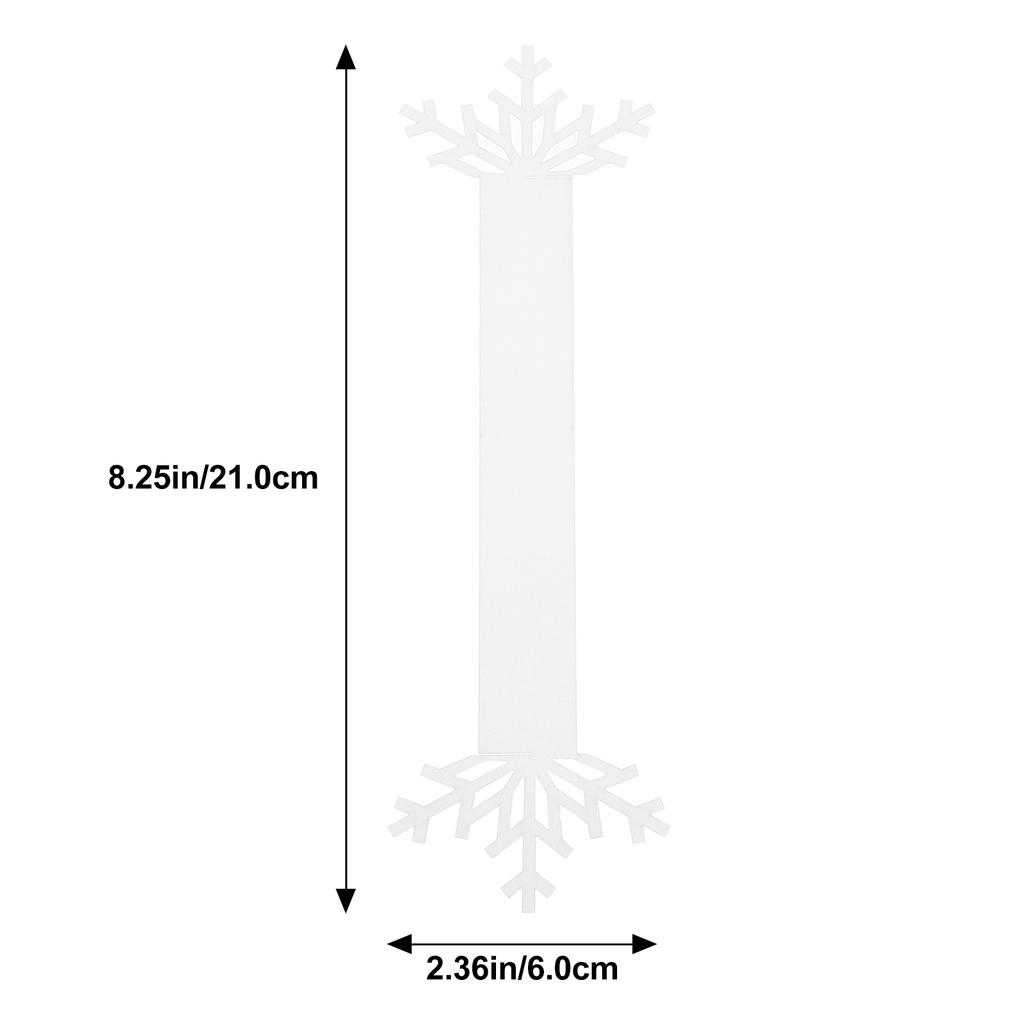 25Pcs Xmas Napkin Buckles Snowflake Design Paper Napkin Rings for Christmas Table Decor Holiday Party Dinner Table Decors