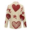 Herren Bedruckter Kord Samt Taschen Anzug Jacke Cardigan Herren Freizeitanzug