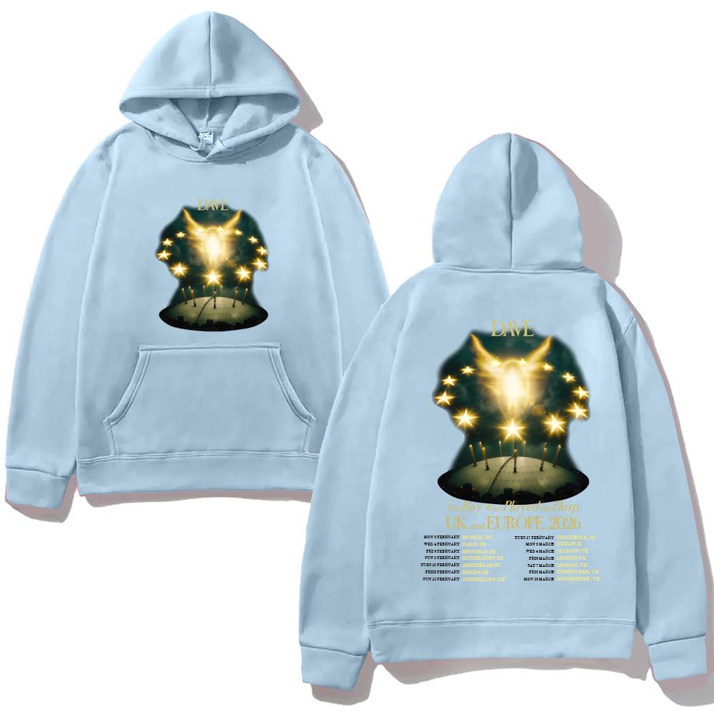 Dave The Boy Who Played The Harp New Album Tour 2026 Hoodie Graphic Print Sweatshirt Popular Clothing Sudaderas Unisex Pullovers