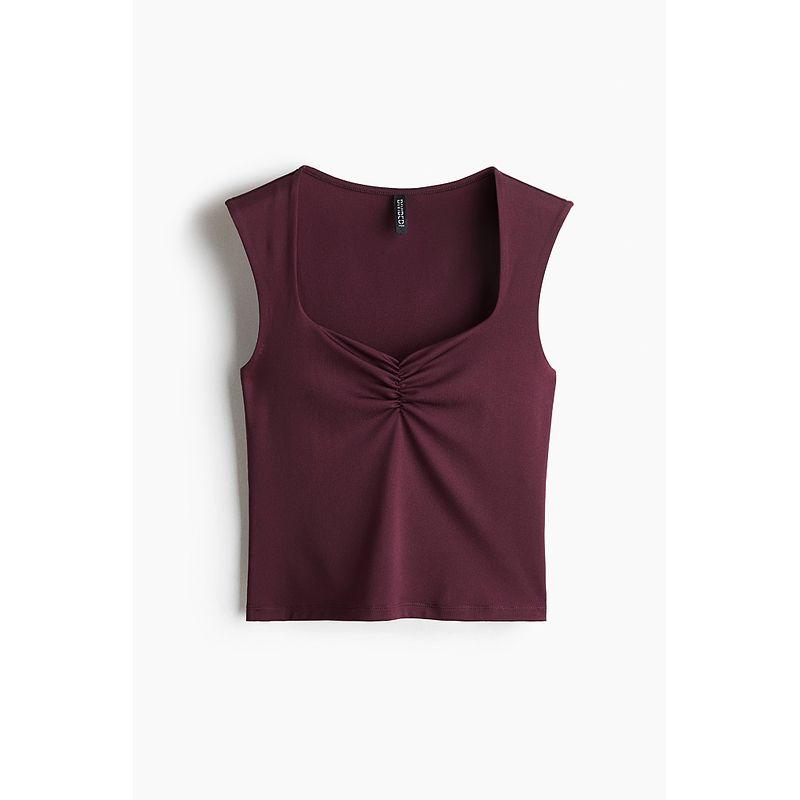 

HM Женская одежда Жилет 2025 Лето Новый Плиссированный жилет 1296058 Plum purple 155/80(XS)