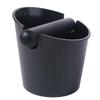 Stainless Steel Coffee Grounds Bucket Anti Slip Base Rubber Rod Coffee Grounds Storage Box Beveled Design Large Capacity