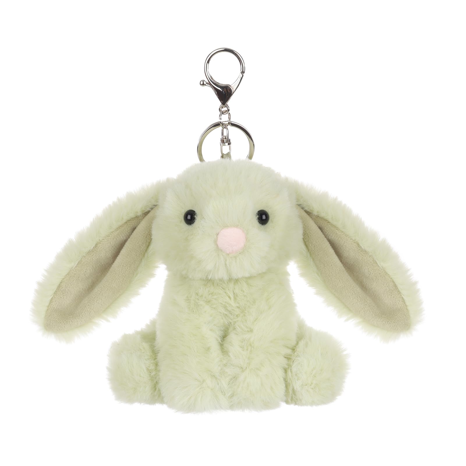 

Apricot Lamb Matcha Bunny Cute Soft Keychain Plush Perfect for Boys and Fits Kids Backpacks and 11cm Toy, Girls, Purses, зелёный
