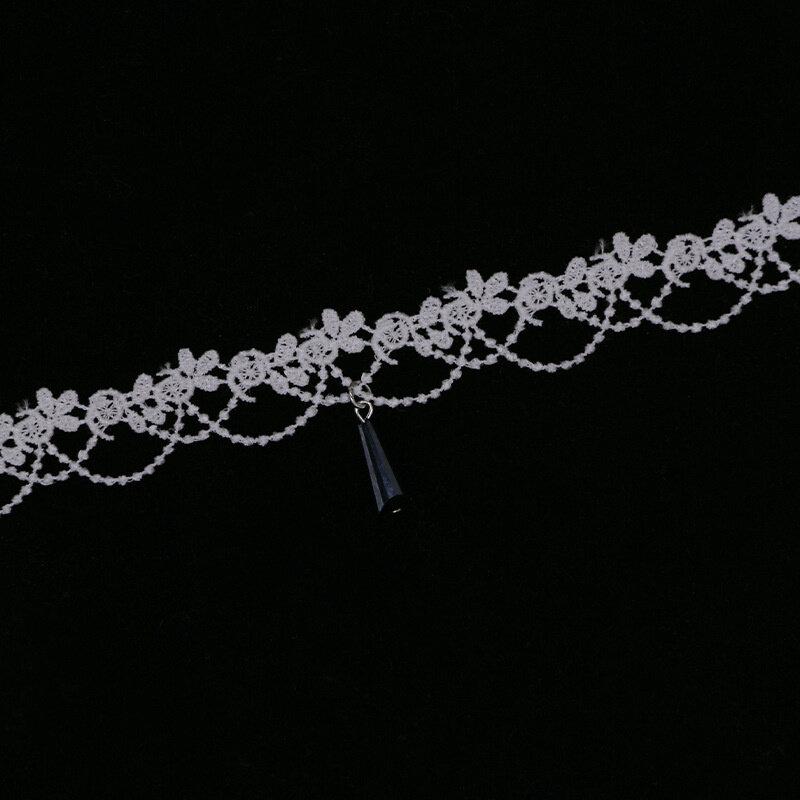

Модное белое кружевное колье с кисточками, женское ретро сексуальное кружевное ожерелье ручной работы на ключице, ювелирные изделия на шею для девочек