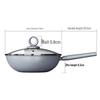 Sanhe Micro-Nano Coating-Free Non-Stick Titanium Wok, 30cm