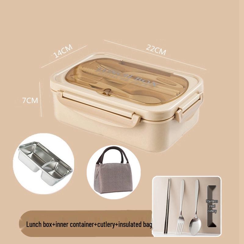 304 Stainless Steel Insulated Bento Box with Divider, Portable and Leak-Proof, Customizable Logo.
