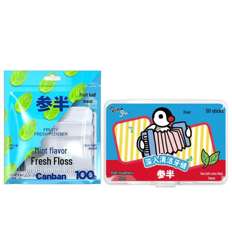 Sanban Mint & Sea Salt Mint Dental Floss Picks