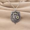 Green Amethyst Gemstone 925 Sterling Silver Women Elegant Pendant 1.9" For Wedding Gift CP-44-6