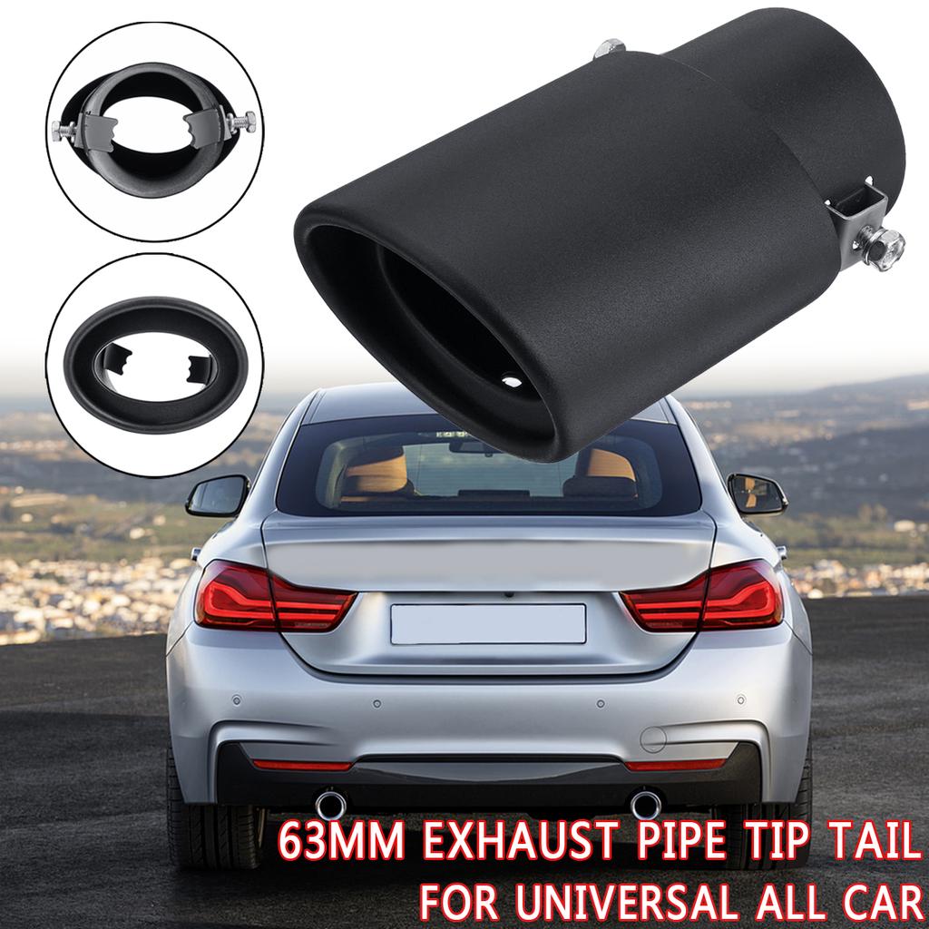 Auto Auspuff Carbon Style Matte Car 1 in 2 Auspuff Endtip Endrohr f/ür 63mm 89mm