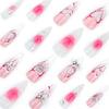 Long Stilettos Almond Press on Nail Bows Rhinestones Glues on Nail French Fake Nail Designs False Nail Artificial Nail