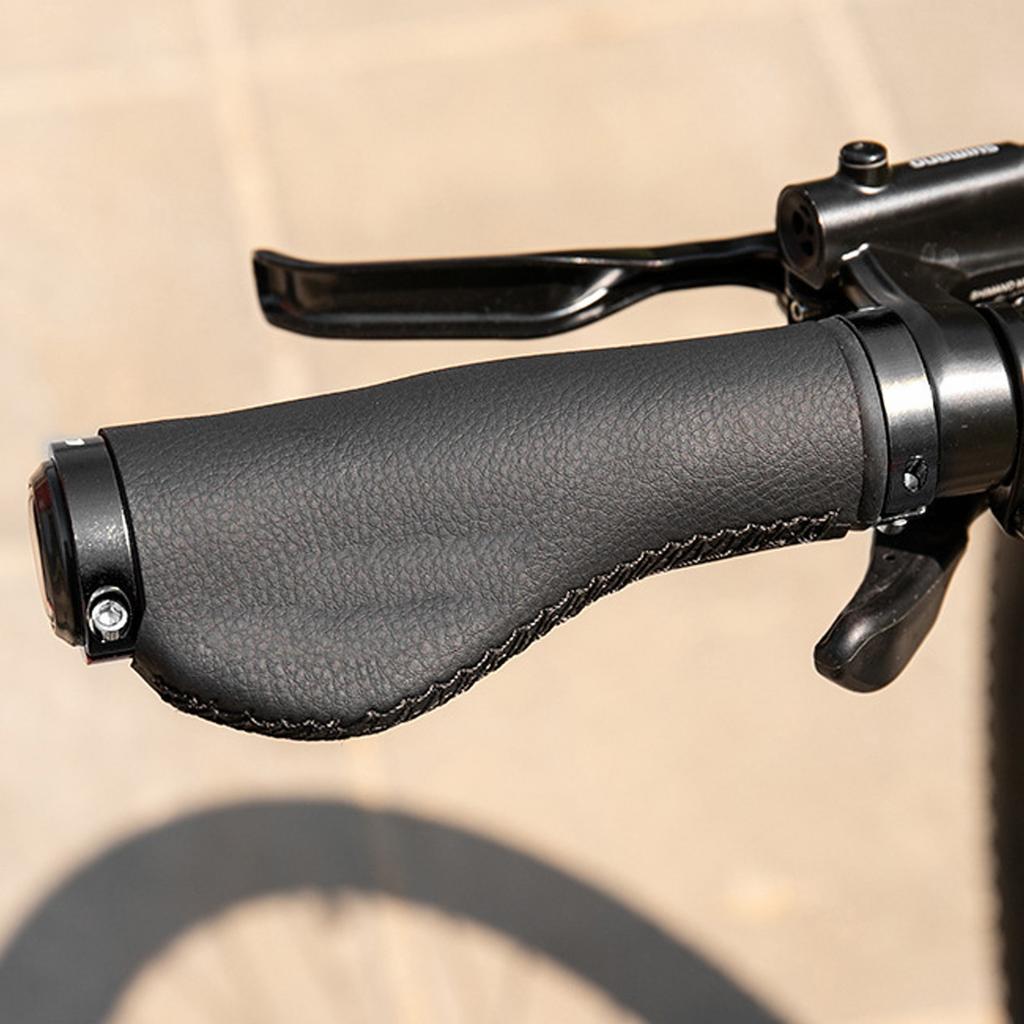 608 Mountain Bike Handlebar Grips Holding Bar AntiSlip Cover with Lock(Black )