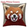 Animal Patterns Rabbit Fox Throw Pillow Cover With Soft Cotton Blend For Living Room Decor