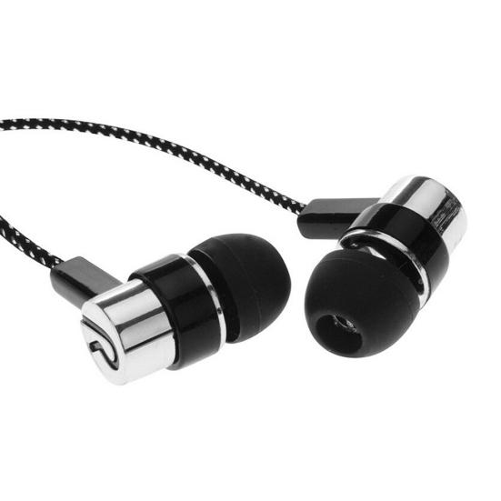 Portable Universal 3.5mm Braided Heavy Bass In-Ear Wired Earphone for Phone