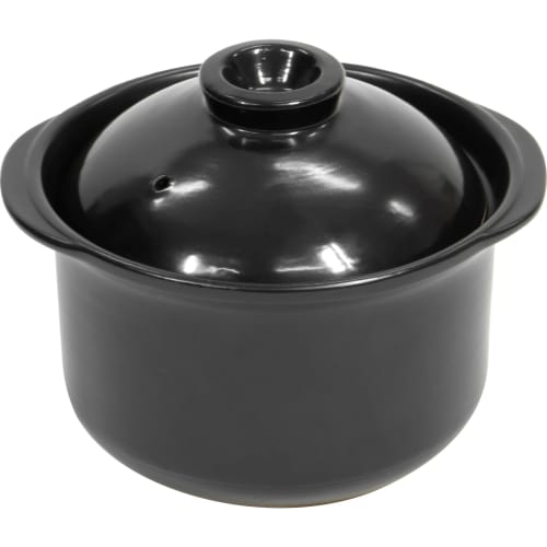 Takeda Corporation [Earthenware Pot/Cooking Pot/Cooking Pot] Black 19.8 x 17.5 x 17cm Rice Cooker Earthenware Pot 2-Cup Capacity SHD2BK
