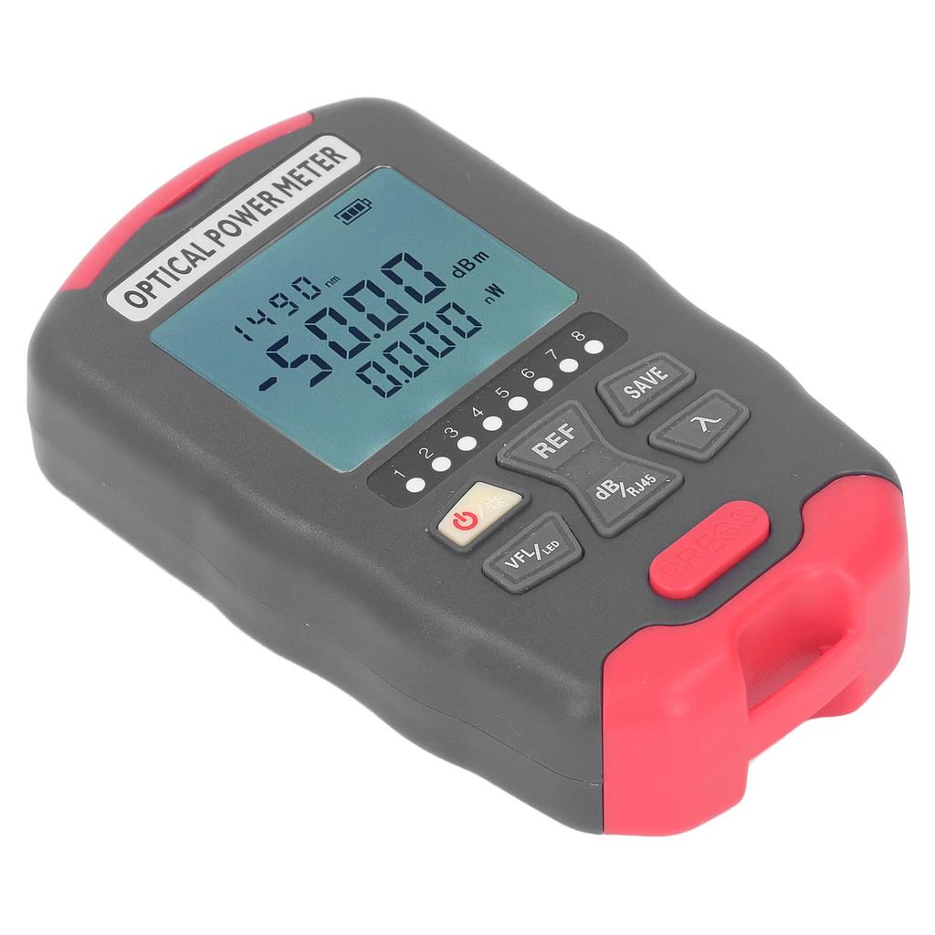 Optical Fiber Power Meter Red Light Source Network Optic Tester with LED Light Communication Engineering AUA‑D70 ‑70dBm