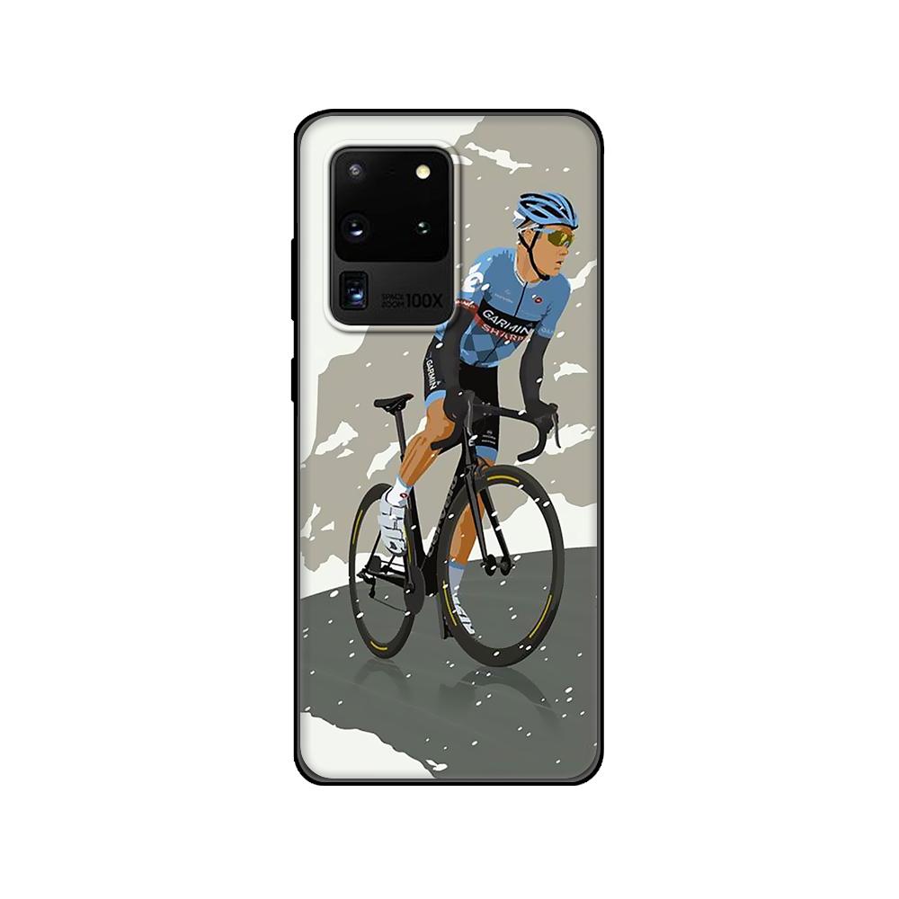 Black tpu Case For Samsung galaxy S20 /S20 PLUS/S20 ultra/S20+ /S20FE back cover BIKE CYCLING art