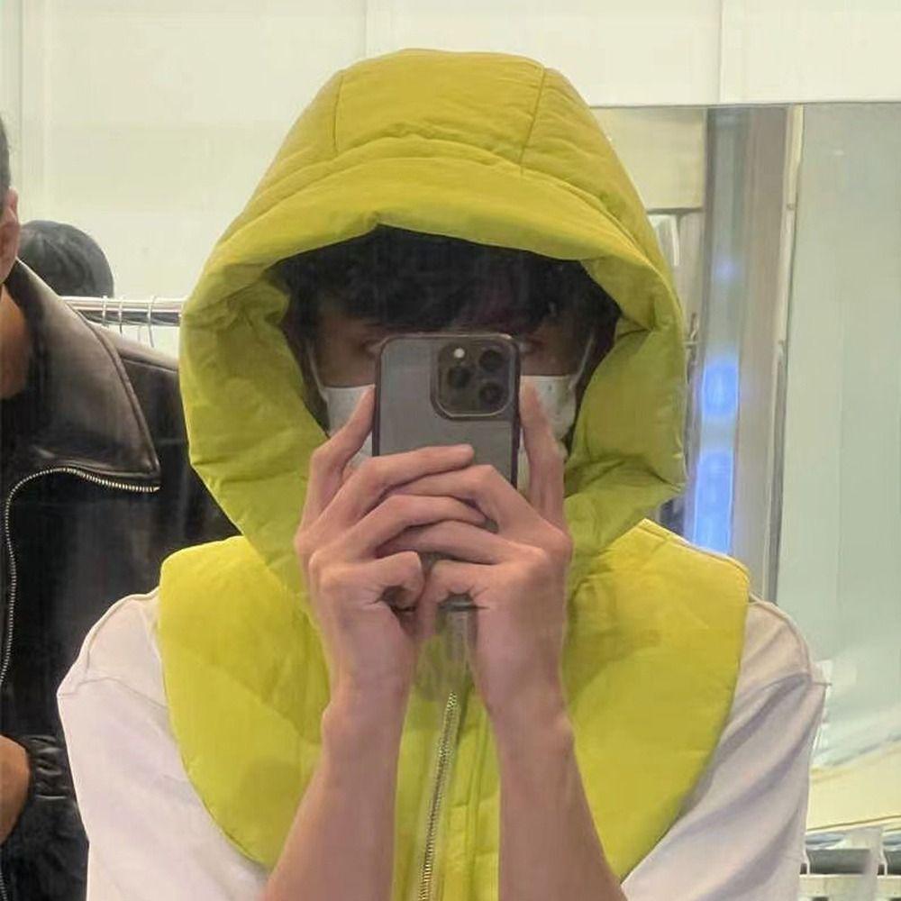 Ultralight Scarf Balaclava Hat Zippper Coat Short Tank Top Winter Turtleneck Fake Collar  Unisex