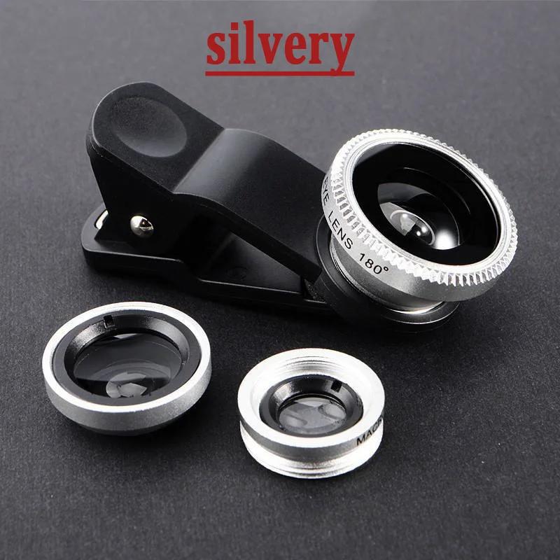 3 in1 Fisheye Wide Angle Micro Camera Lens for iPhone Xiaomi Redmi 3IN1 Zoom Fish Eye Len on Smartphone Lenses with Phone Clip