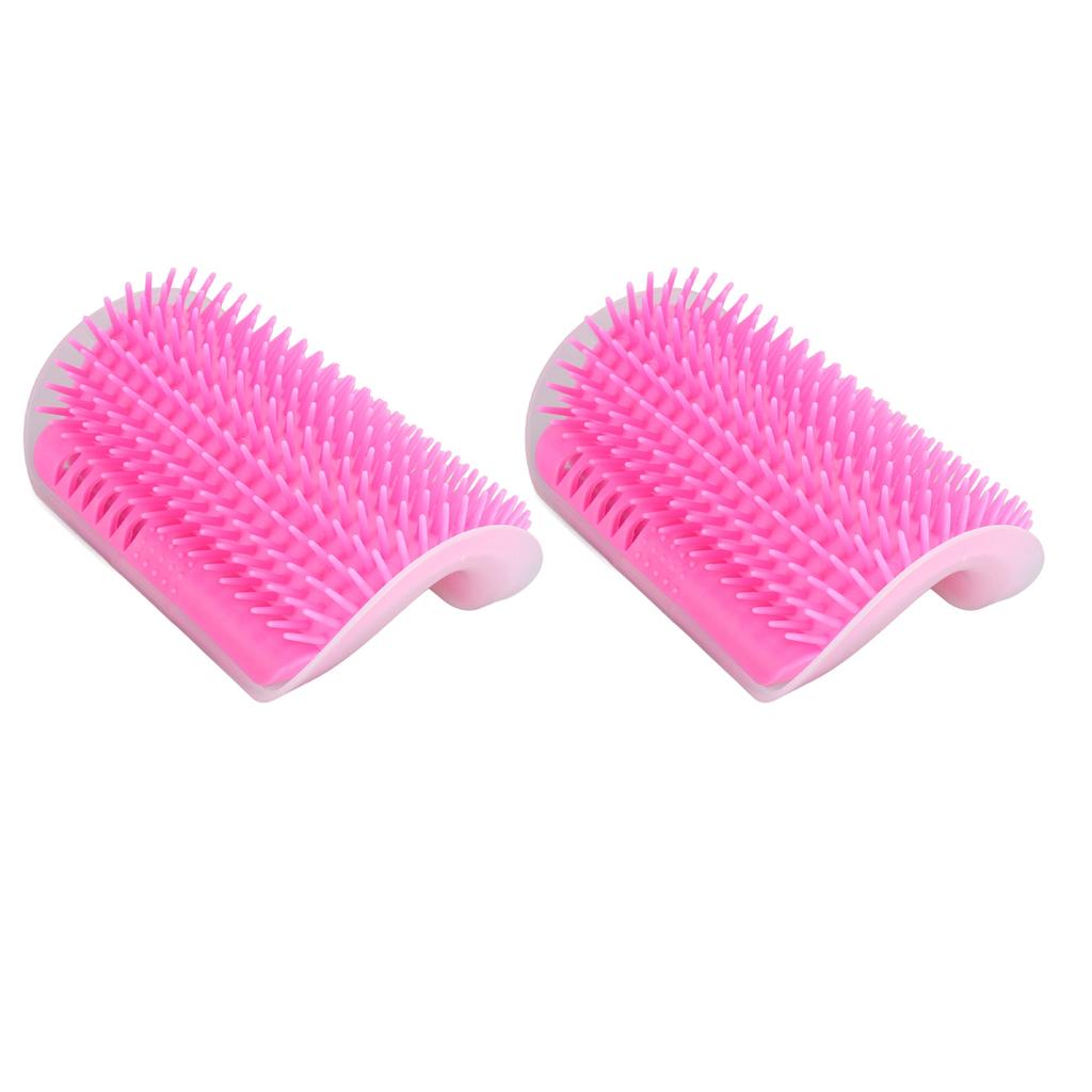 2PCS Self Grooming Cat Brush Interactive Toy Soft Cat Wall Corner Scratcher Massage Combs with