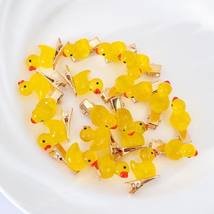 10PCS Duckling Hair Clip Colorful Hairpins Safe Resin Hairpin Cartoon Headwear Kids Girls Party School Hair Ornaments