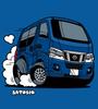 TOMYTEC Choro-Q Q's QS-16a Nissan NV350 Caravan Navy Blue Finished Model
