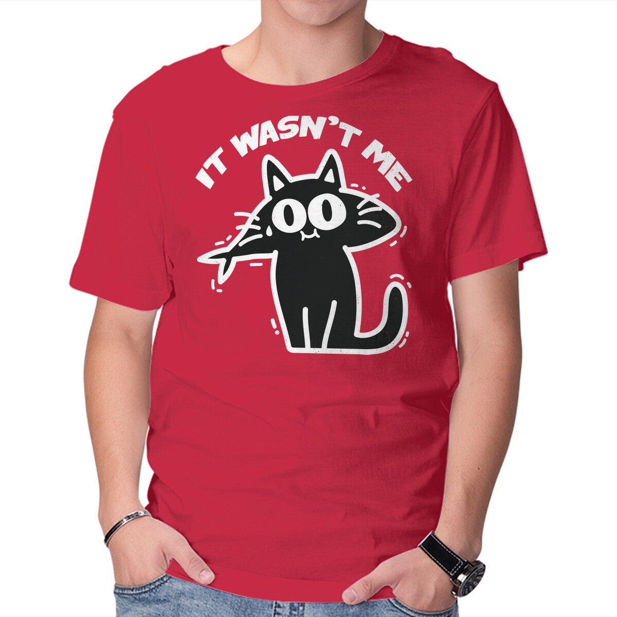 Unisex Crew Neck T-Shirt Not Me Graphic Short Sleeve Casual Tee S