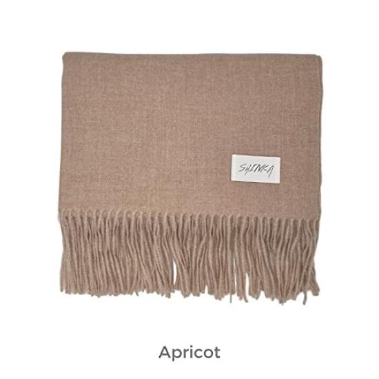 16 Colors SHINKA Cashmere Blend Fluffy Plain Solid Cashmere Touch Available Stole/Scarf, Large, Fringed, Cashmere, Women's, Simple, Winter,