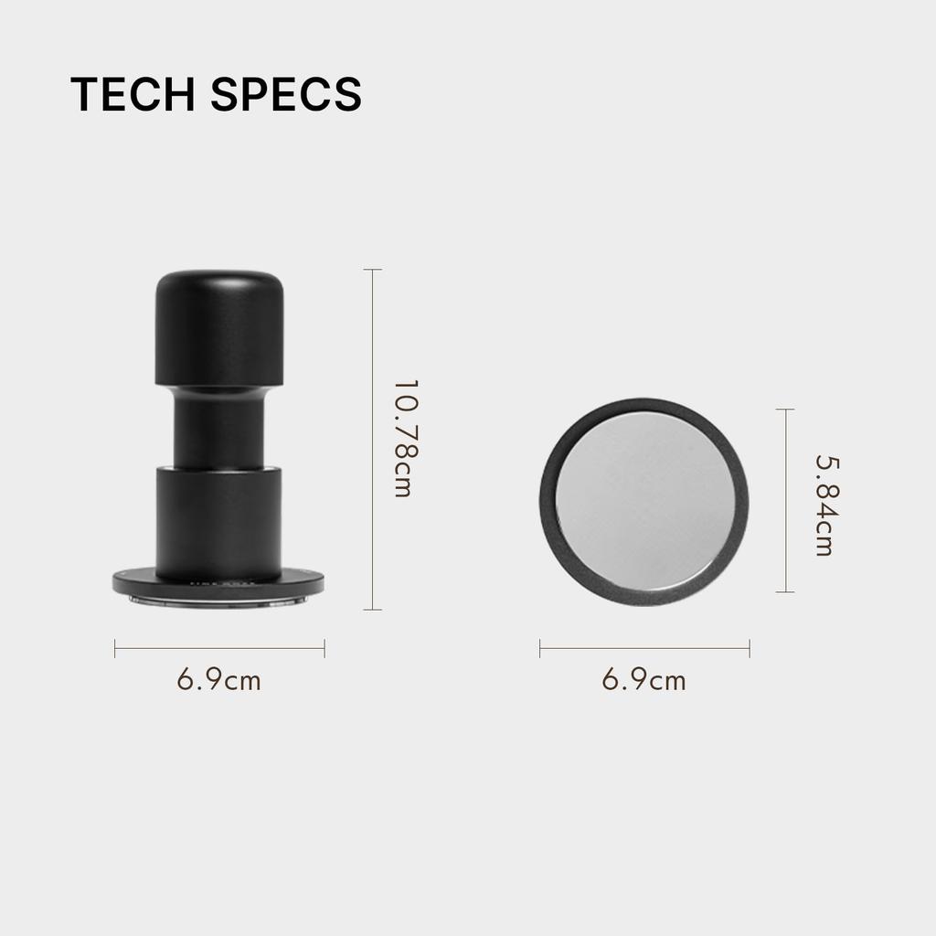 TIMEMORE 58mm Espresso Tamper - Stainless Steel & Aluminum Impact Tamper with Acoustic Feedback, Spring-Loaded Hand Tamper Tool for Baristas, Fits