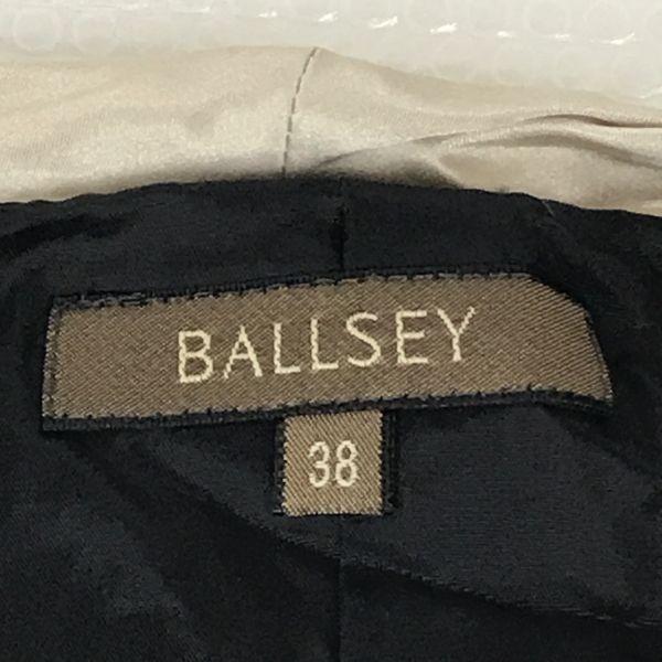 BALLSEY 100% Silk Sleeveless Dress Knee-Length Skirt/Size 38/M/Gold×Black/(USED)