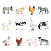 Farm Pasture Simulation Plastic Doll Model Ornament Farmer Worker Animal Woman