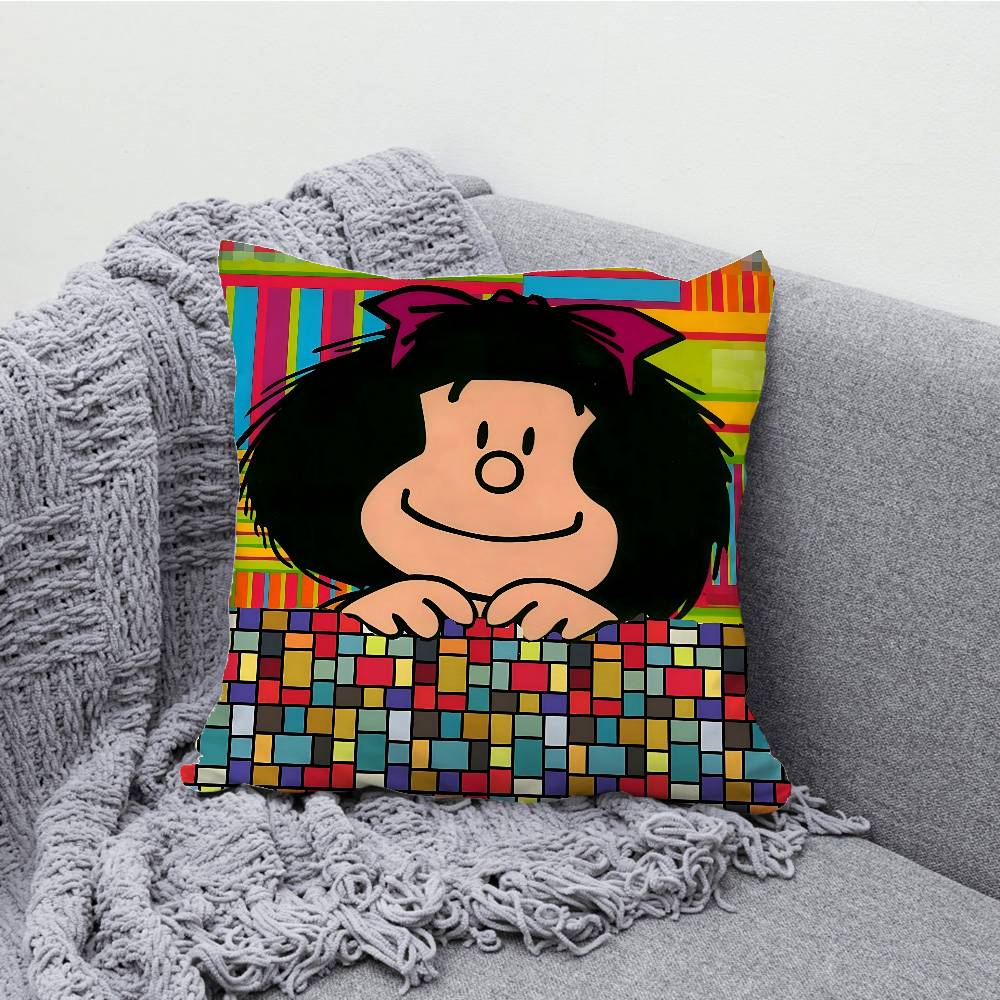

Cute M-Mafaldas Pillow Case Print Polyester Fiber 40X40 cm Home Sofa Throw Cushion Cover Decoration 30cmx30cm