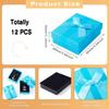 Craftdady 12 Pack Light Sky Blue Jewelry Boxes, Small Rectangle Paper Jewelry Present Boxes with Lids Bowknot Necklace Pendant Ring Earring Packing