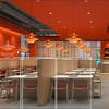 Orange Nordic Industrial Pendant Light for Restaurants & Bars