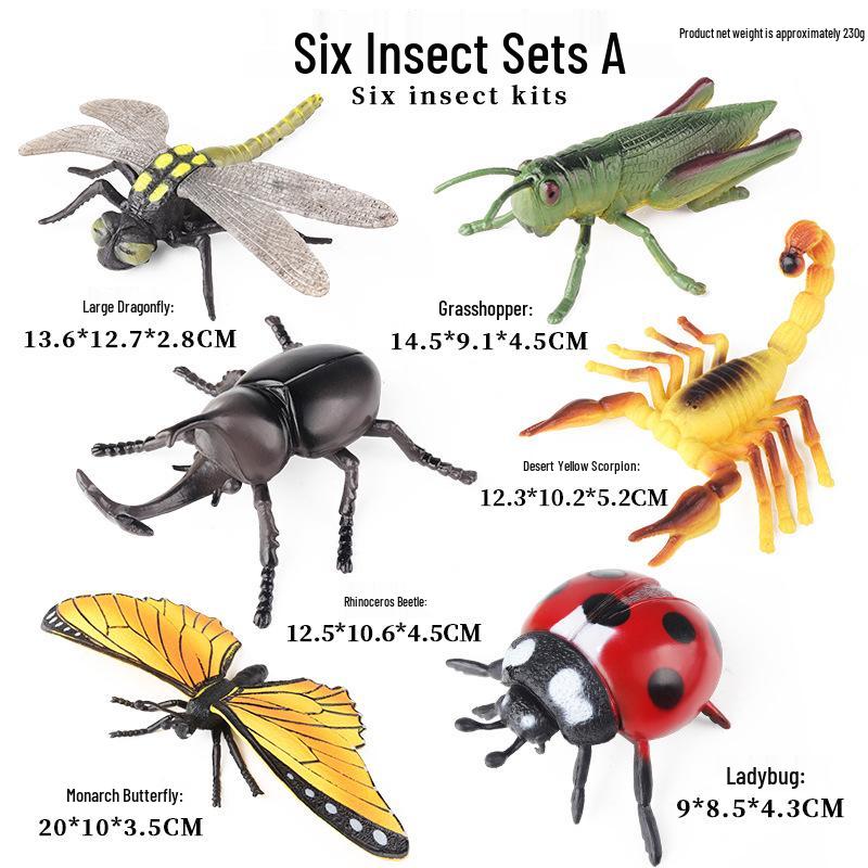 Interactive Insect Toy Set: Butterfly, Bee, Ladybug, Dragonfly, Centipede, Ant, Scorpion, Mantis, Spider