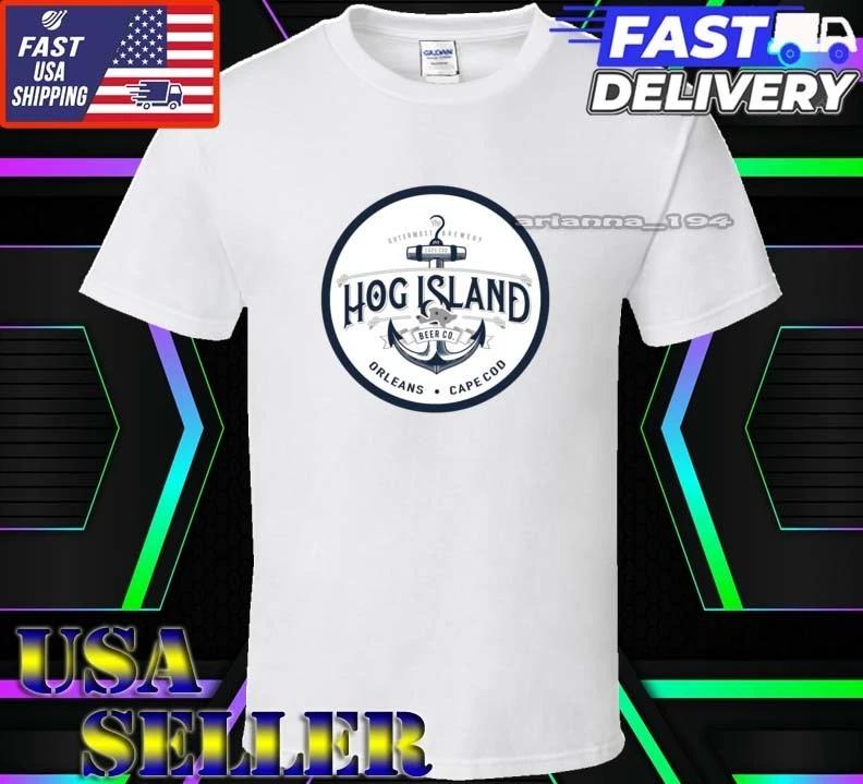 New Shirt Hog Island Beer Orleans Logo T-Shirt Funny American Unisex Size S-5XL