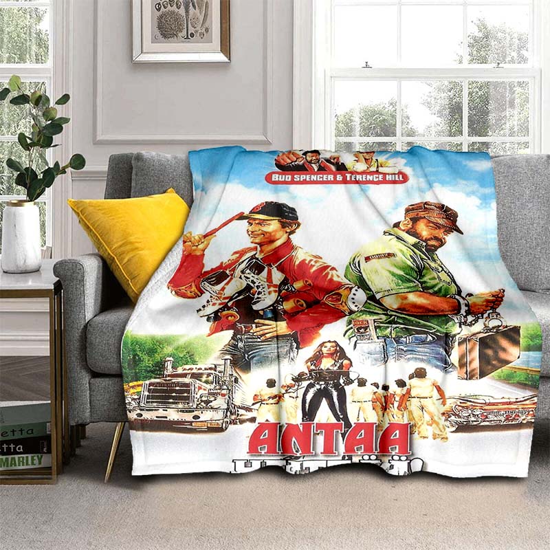 Bud Spencer Terence Hill Wirft Wirft Decke für Kindersofa Reise Wandern Picknick Beding Super Weiche Flanelldecke Geburtstagsgeschenk