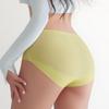 CINOON Women's Sexy Mid-Rise Briefs Solid Color Ultra-Light Second-Skin Panties Invisible Seamless Breathable Triangular Underwear