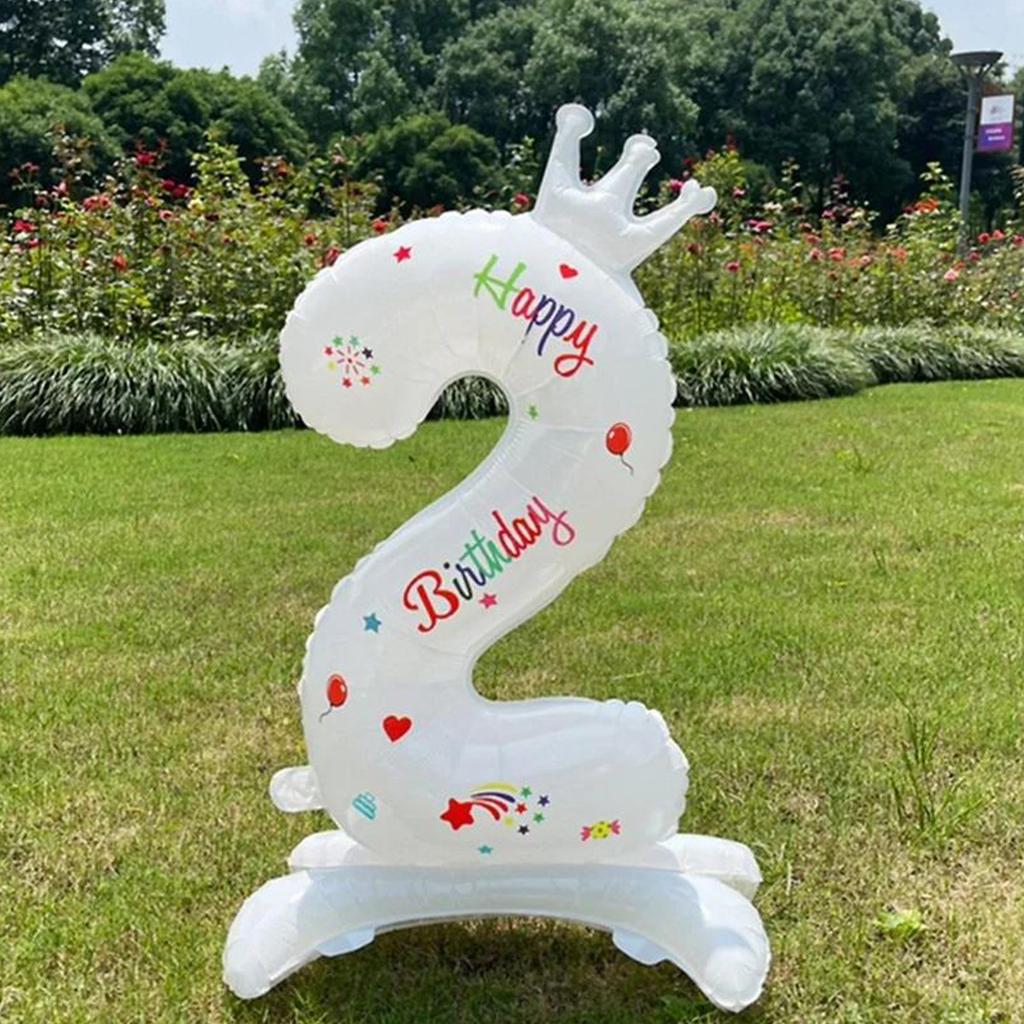 32 Inches Birthday Anniversary Balloons Year Column Party Crown Number Arrival First Merry Girl Banquet Shower Ins Baby