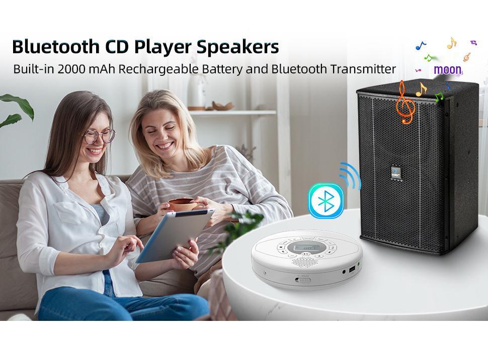 Bluetooth Portable Walkman CD & MP3 Player with English Repeated Reading Feature