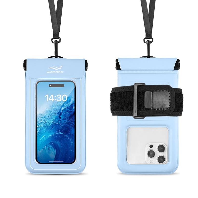 HAISSKY Armband Mobile Phone Waterproof Pouch For iPhone 17 16 15 14 13 Pro Max 16 Plus Hook Sponge Floating Swimming Diving Bag 6