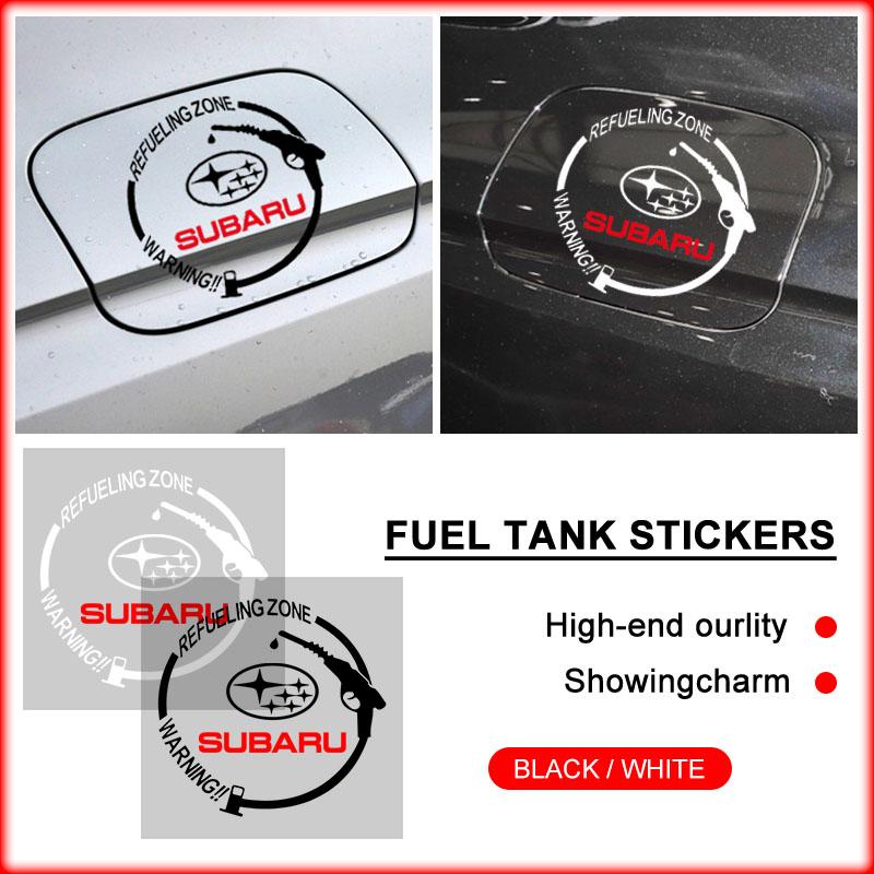 Car Badge Vinyl Reflective Fuel Tank Cap Stickers Decal Accessories For Subaru WRX Forester Outback Crosstrek Legacy Impreza Levorg