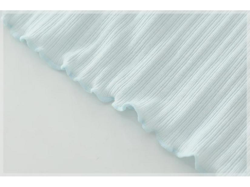 Children's 100% Cotton Jacquard Sleeveless Pajamas – Unisex, 2-Piece Set