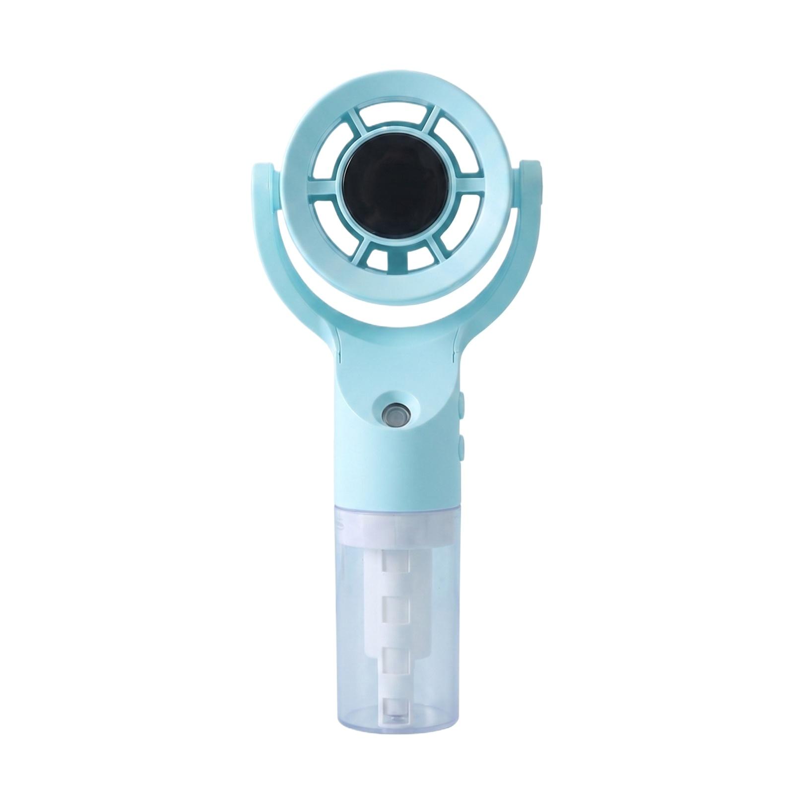 

Portable Handheld Mini Fan with Spray Mist Function Rechargeable USB Small Fan for Personal Use Outdoor Indoor Cooling Device ONE SIZE синий
