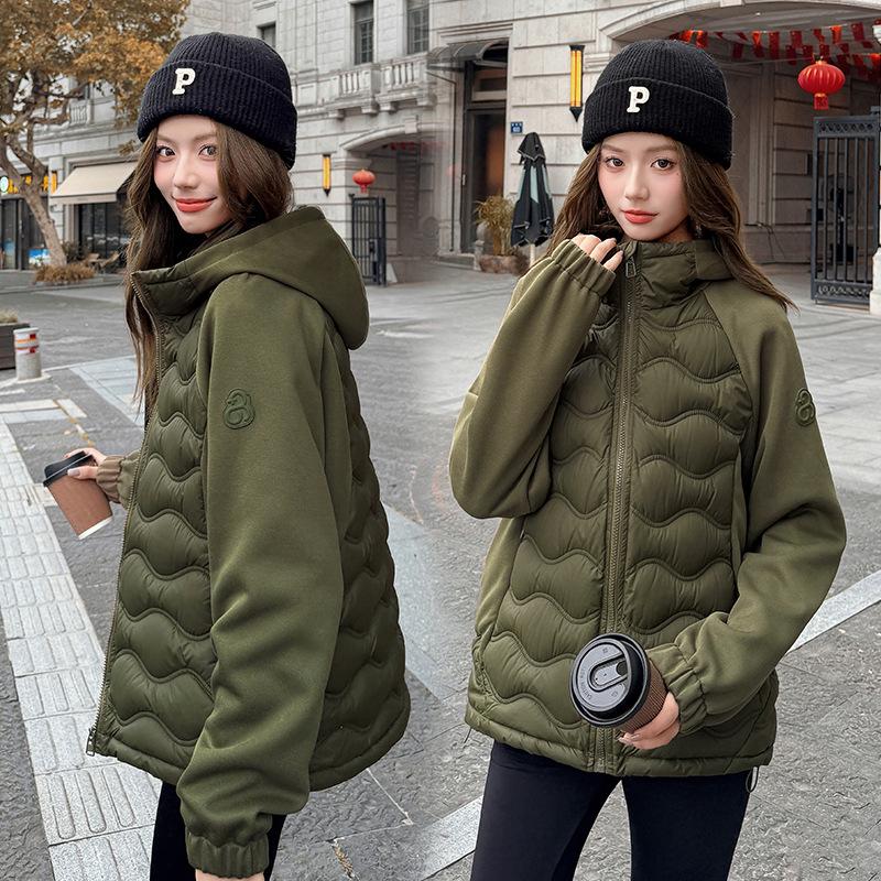 

2025 Design Women s Lightweight Hooded Cotton-Padded Jacket XL (57-63 kg) оливковое зеленый